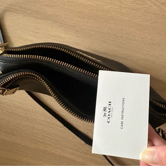 COACH Black Pebbled Leather Crossbody Bag - Picture 7 of 8